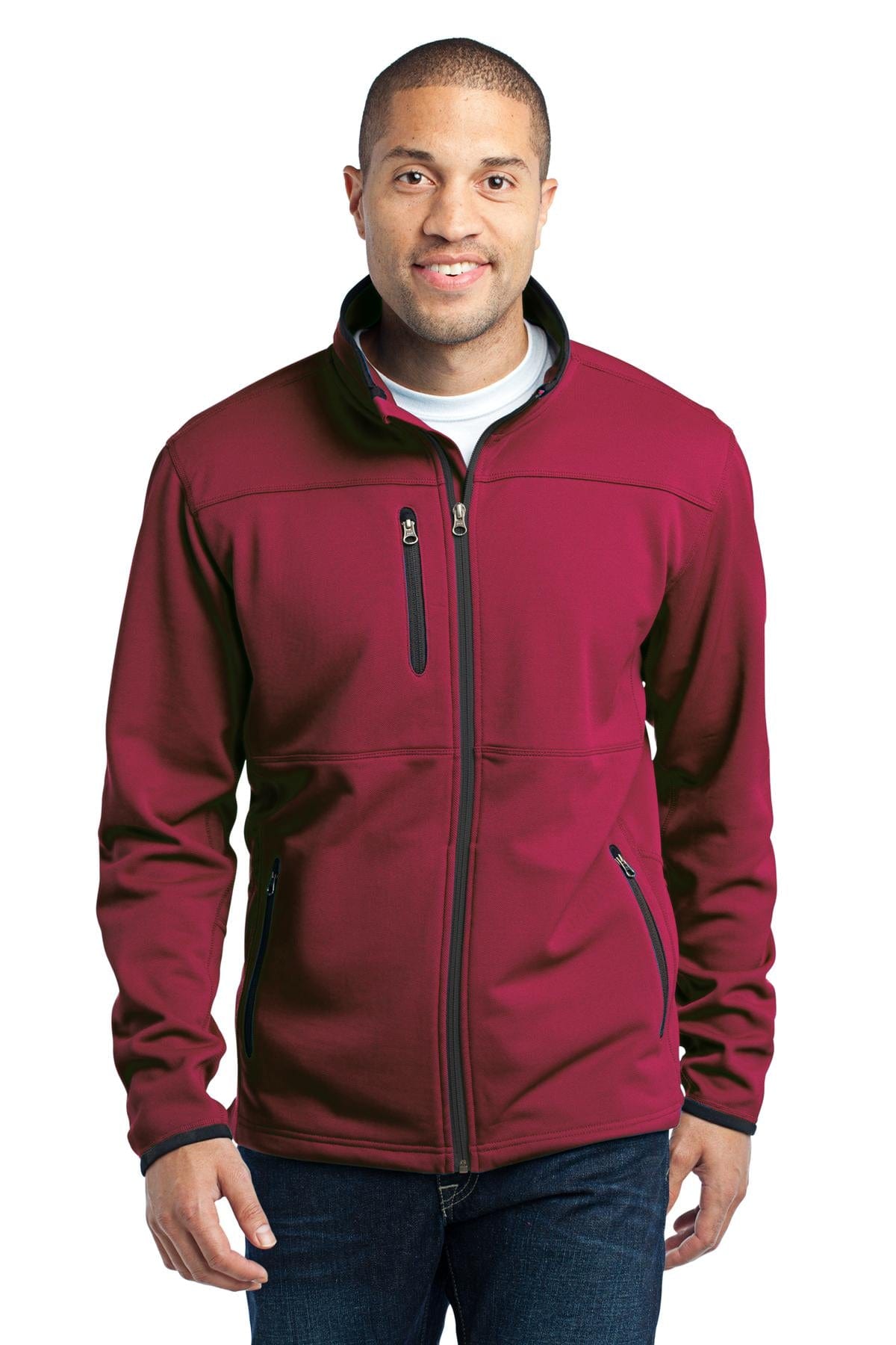 Port Authority Sweatshirts/Fleece 3XLT / Garnet Red DISCONTINUED  Port Authority ®  Tall Pique Fleece Jacket. TLF222