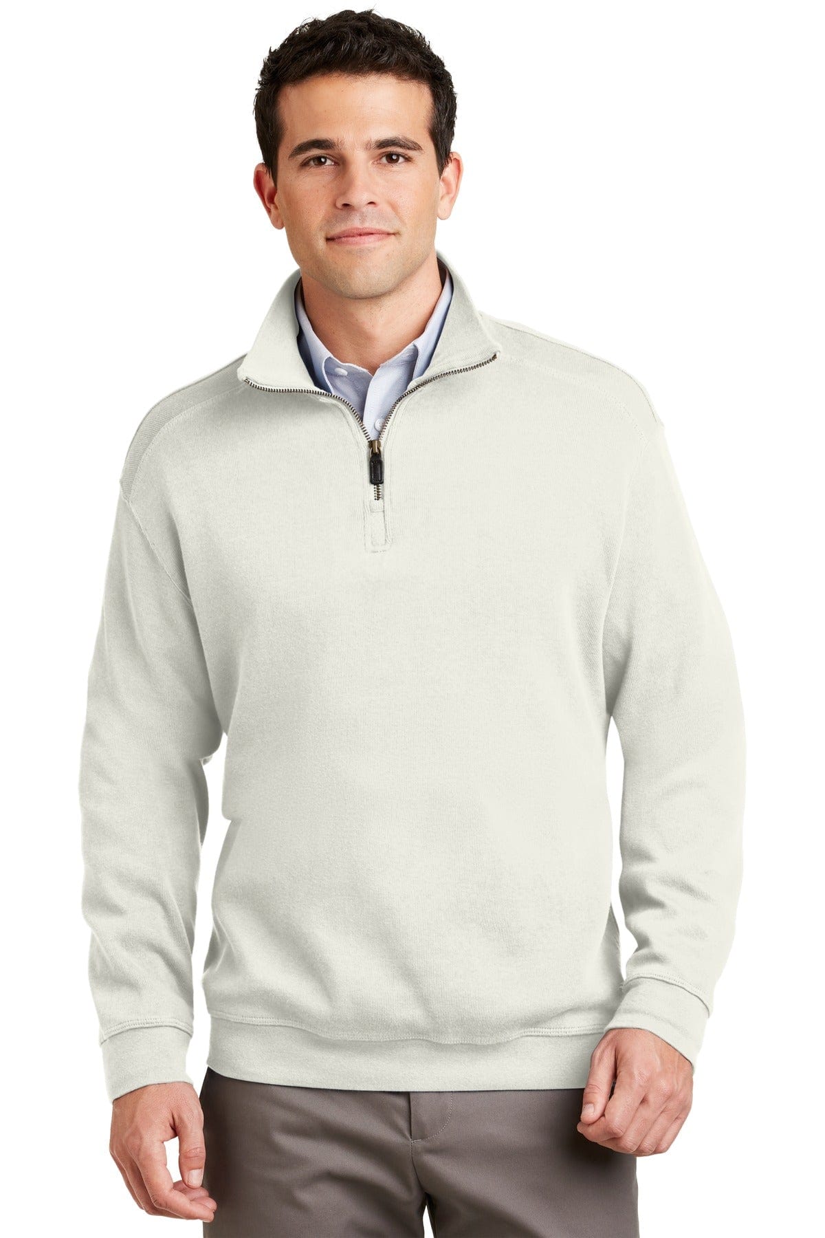 Port Authority Sweatshirts/Fleece DISCONTINUED  Port Authority ®  Flatback Rib 1/4-Zip Pullover.  F220