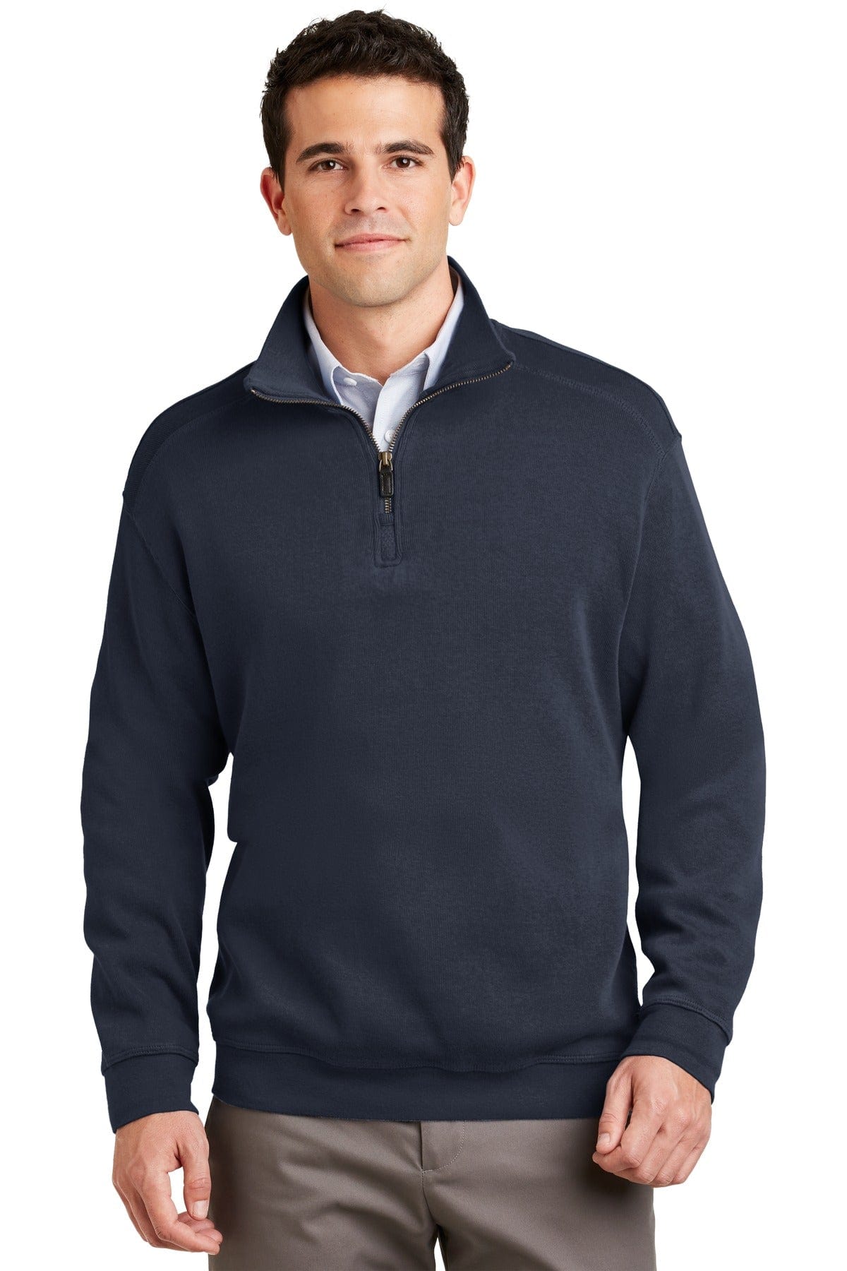 Port Authority Sweatshirts/Fleece DISCONTINUED  Port Authority ®  Flatback Rib 1/4-Zip Pullover.  F220