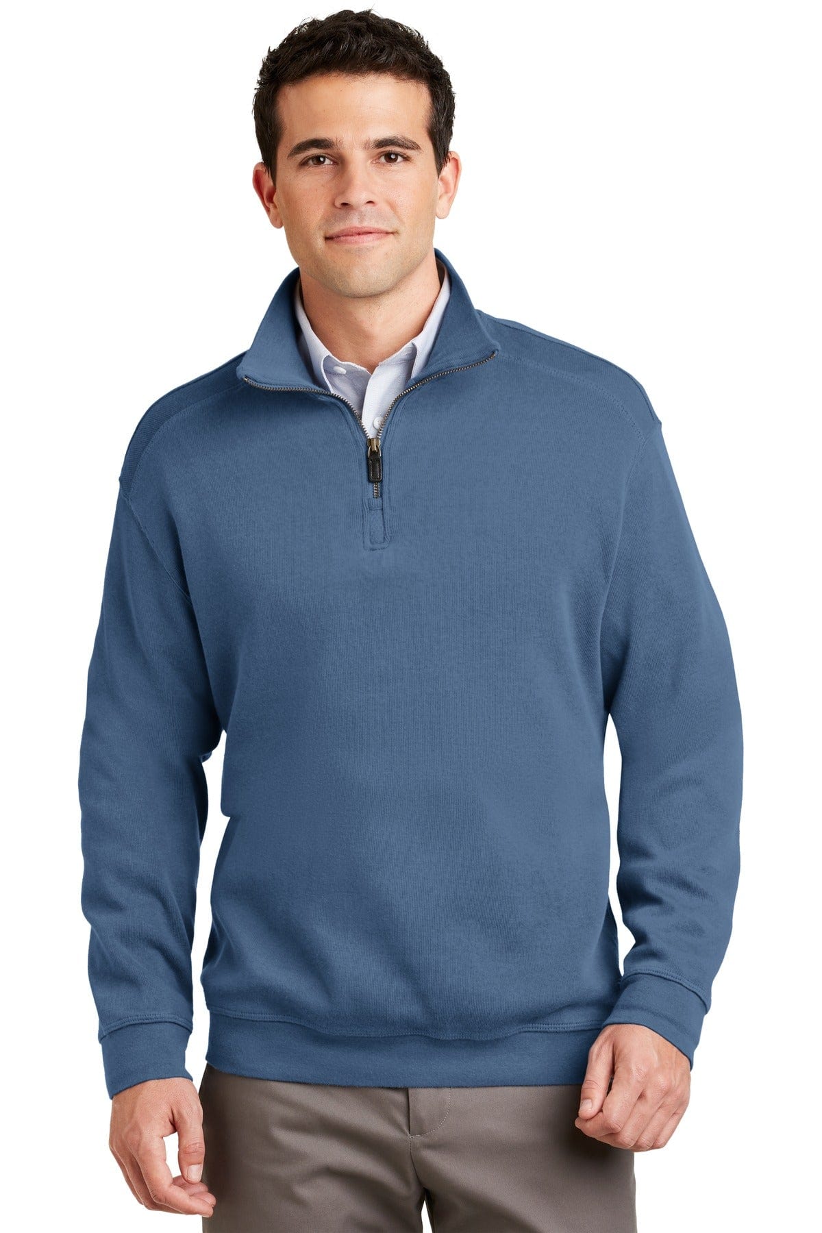 Port Authority Sweatshirts/Fleece DISCONTINUED  Port Authority ®  Flatback Rib 1/4-Zip Pullover.  F220