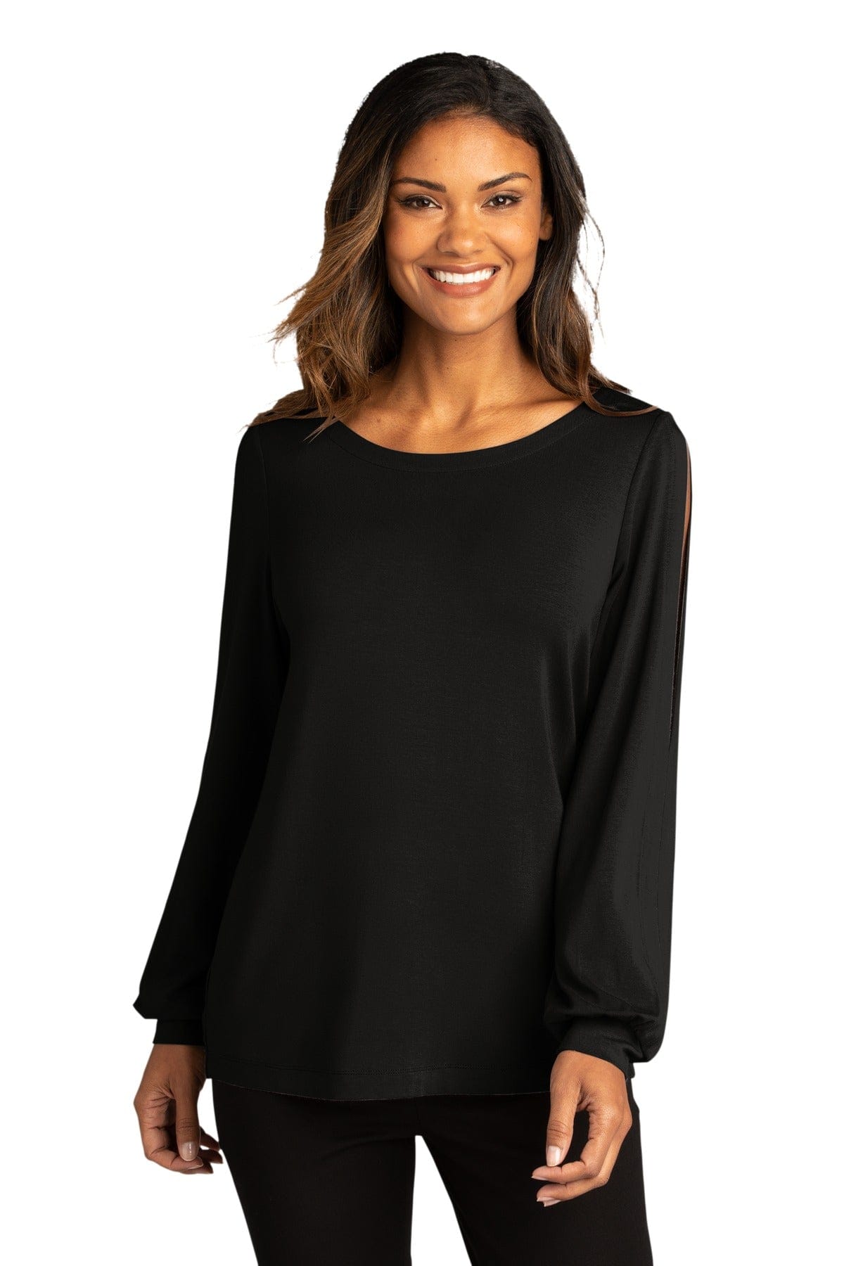Port Authority Sweatshirts/Fleece Port Authority  ®  Ladies Luxe Knit Jewel Neck Top. LK5600