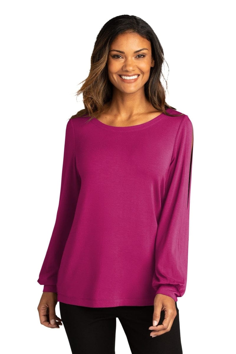 Port Authority Sweatshirts/Fleece Port Authority  ®  Ladies Luxe Knit Jewel Neck Top. LK5600