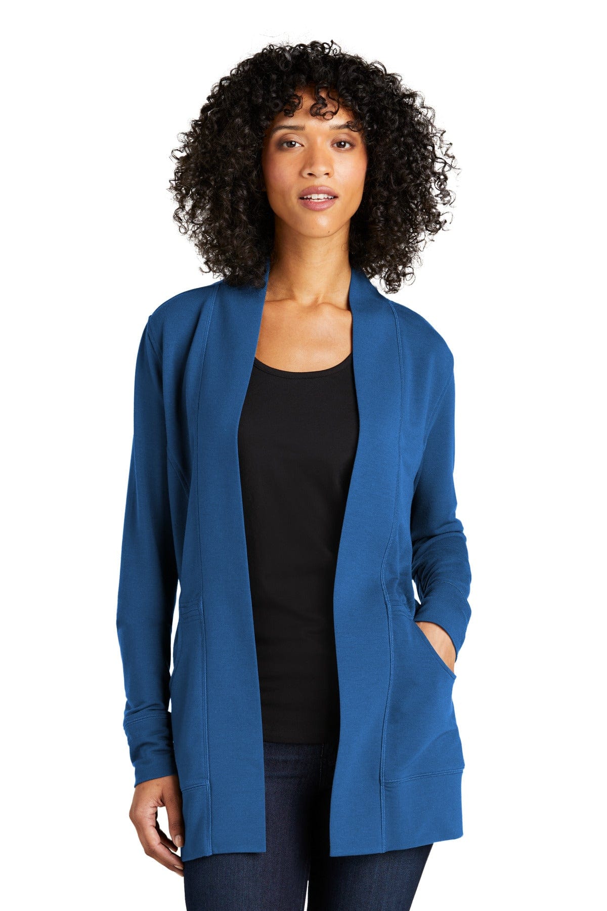 Port Authority Ladies Microterry Cardigan LK825 Bulkthreads Bulkthreads