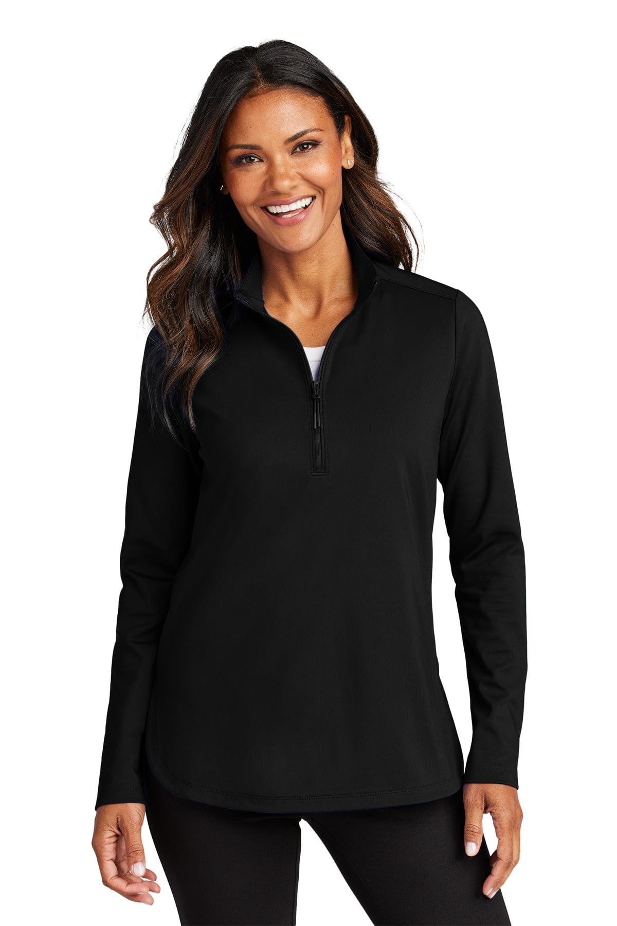 Port Authority Sweatshirts/Fleece Port Authority LK880: Ladies C-FREE Double Knit 1/4-Zip