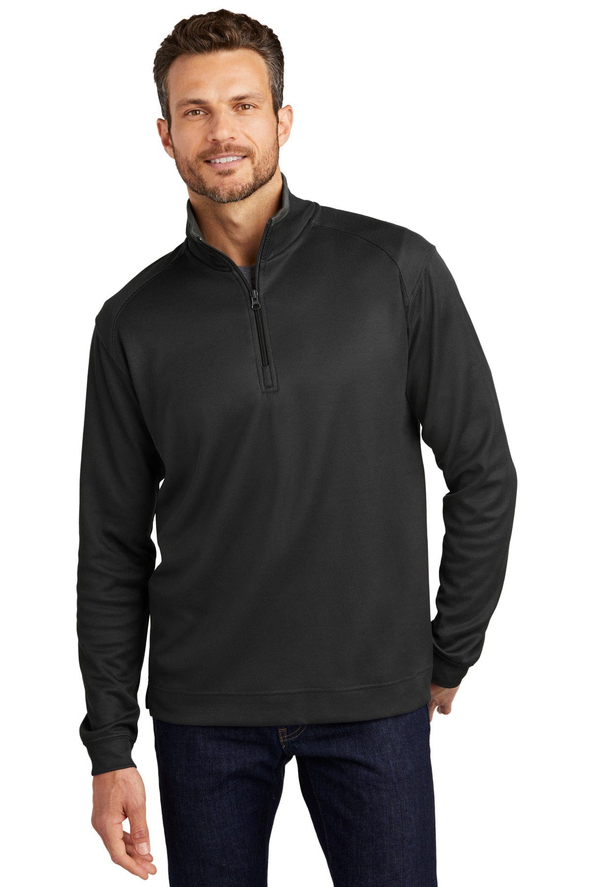 Port Authority Sweatshirts/Fleece Port Authority ®  Vertical Texture 1/4-Zip Pullover. K805