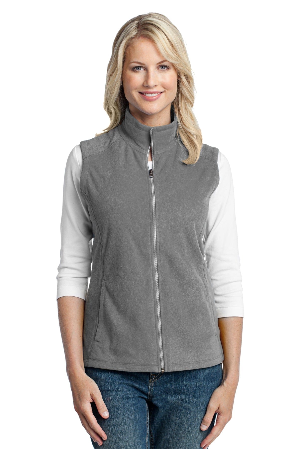 Port Authority Sweatshirts/Fleece XL / Pearl Grey Port Authority ®  Ladies Microfleece Vest. L226