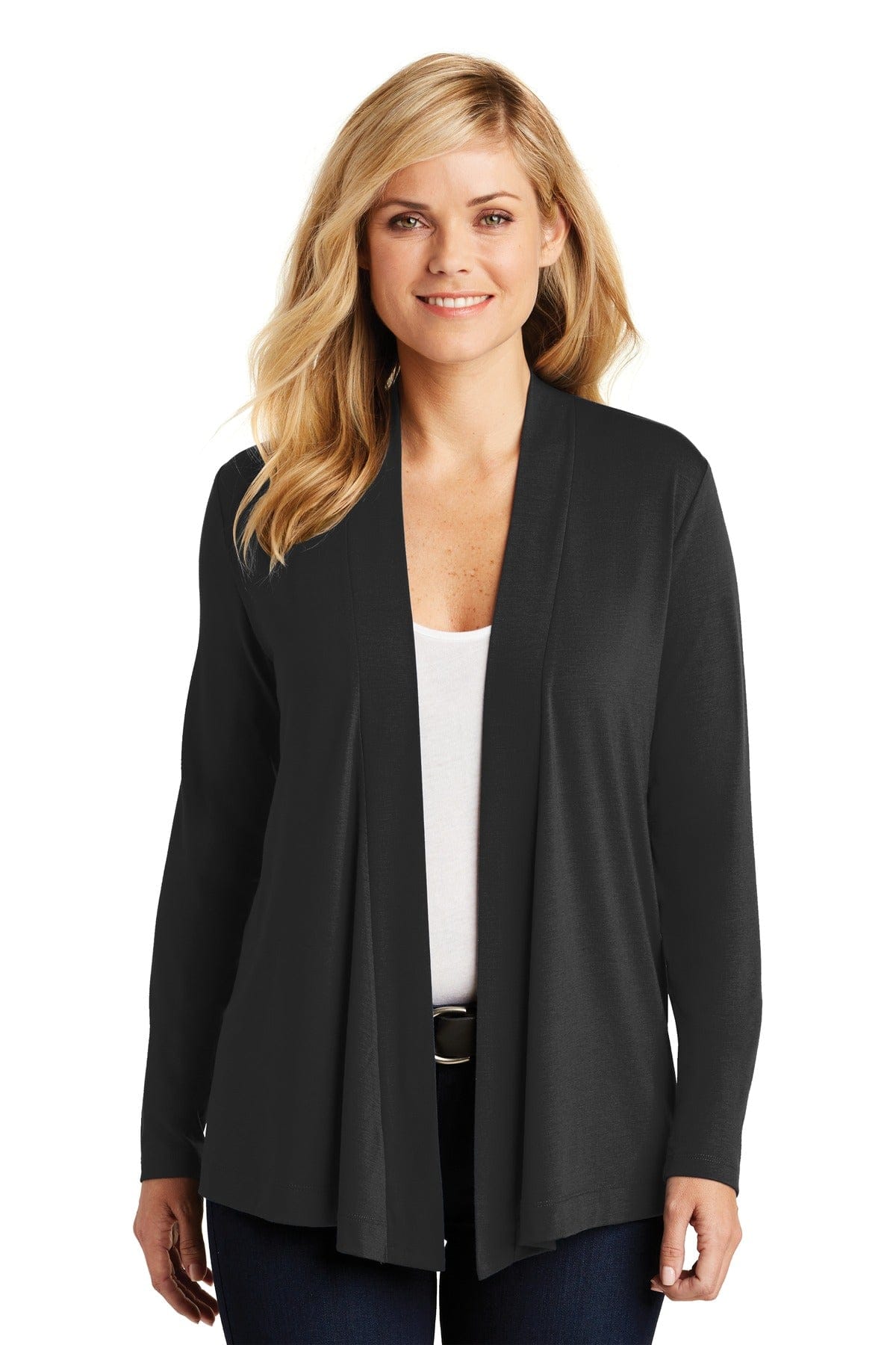 Port Authority Sweatshirts/Fleece XS / Black Port Authority ®  Ladies Concept Open Cardigan. L5430