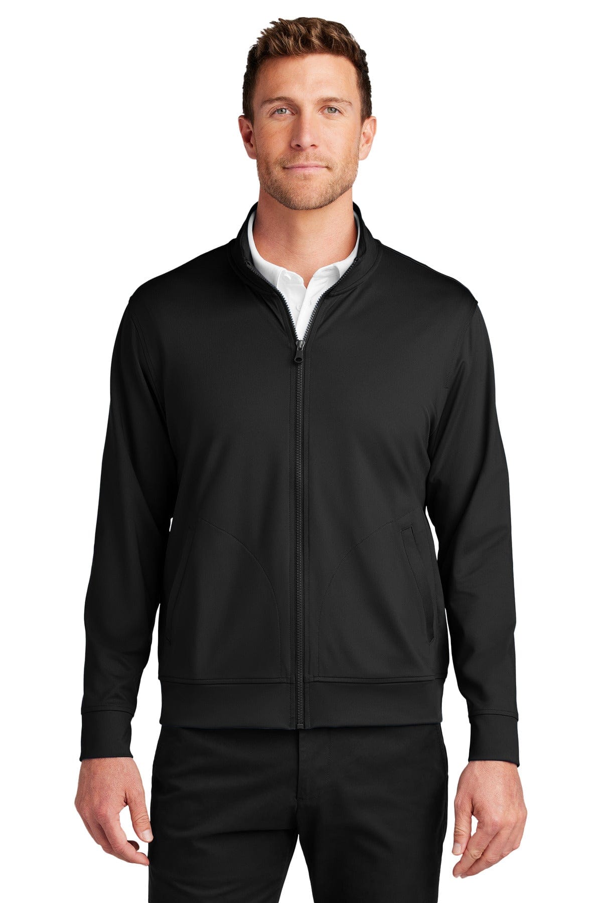 Port Authority Sweatshirts/Fleece L / Deep Black Port Authority ®  C-FREE ®  Double Knit Full-Zip K881