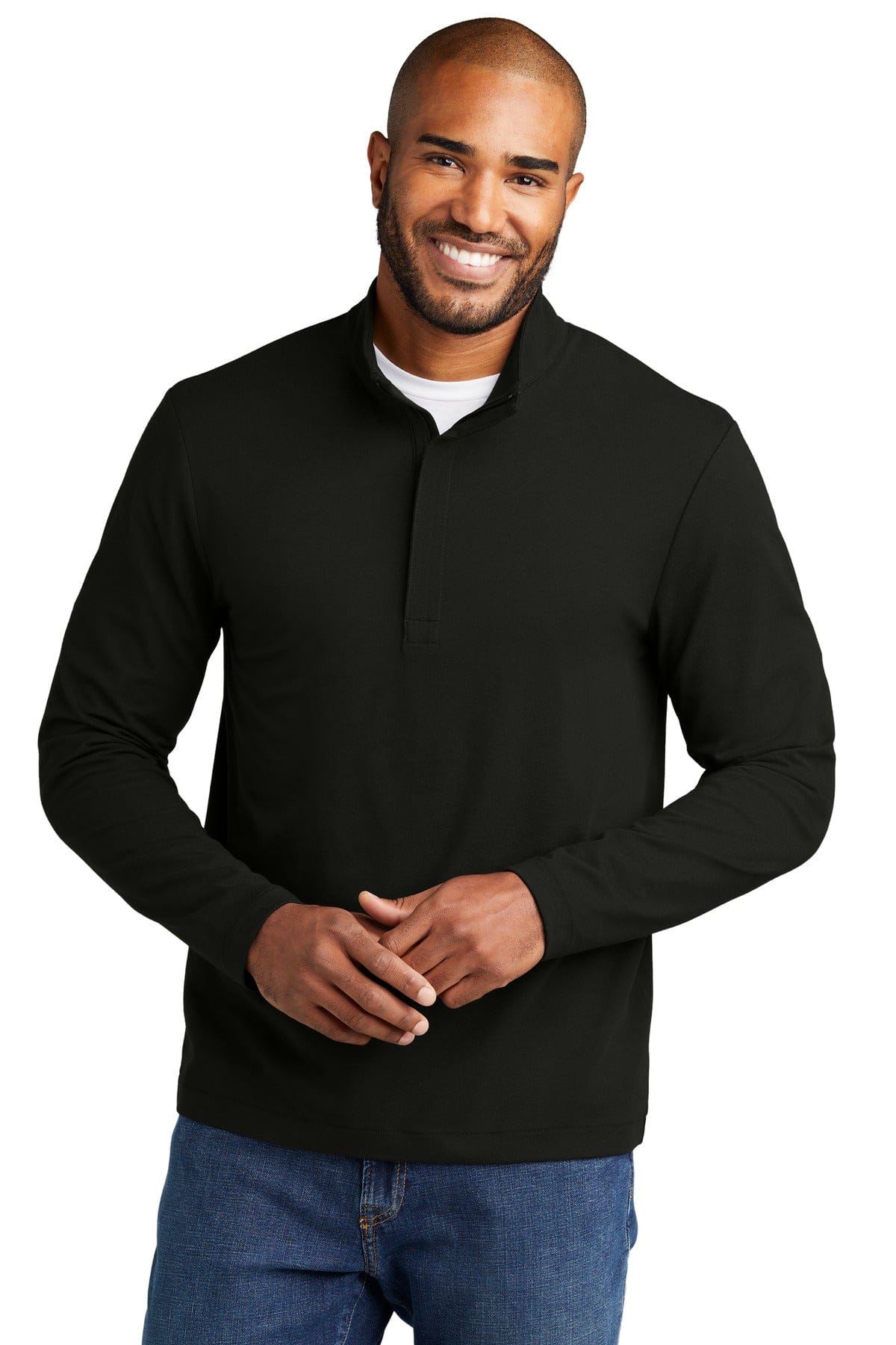Port Authority Sweatshirts/Fleece XS / Deep Black Port Authority K829: Fairway Stretch 1/4-Zip