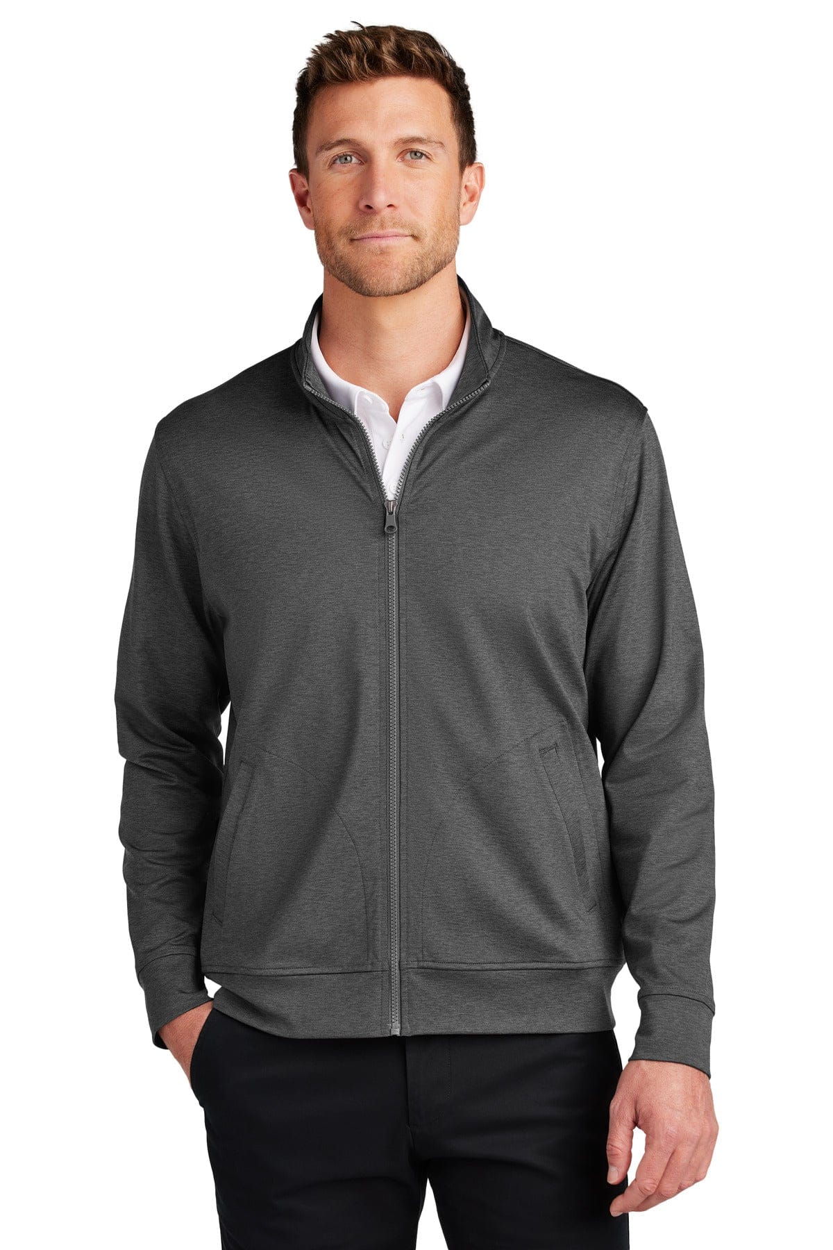 Port Authority Sweatshirts/Fleece XS / Grey Steel Heather Port Authority ®  C-FREE ®  Double Knit Full-Zip K881