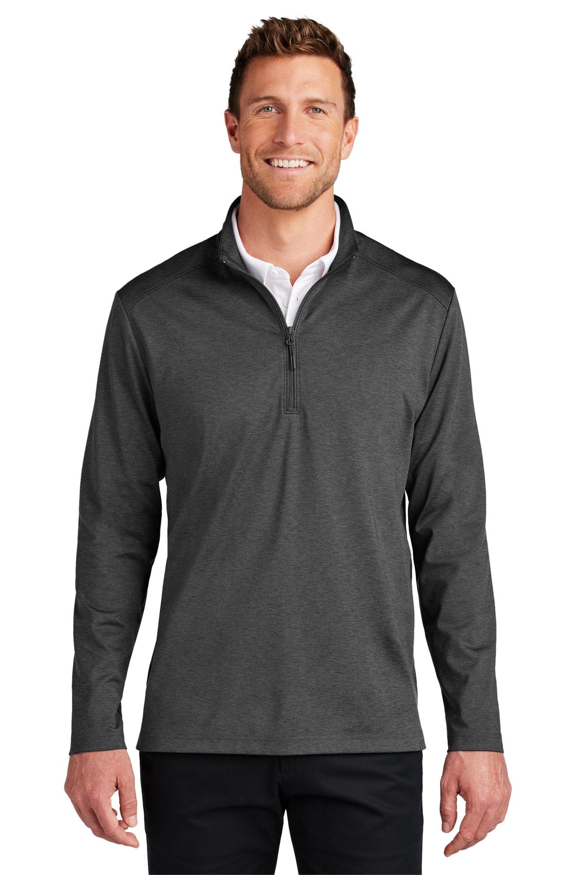 Port Authority Sweatshirts/Fleece XS / Grey Steel Heather Port Authority K880: C-FREE Double Knit 1/4-Zip