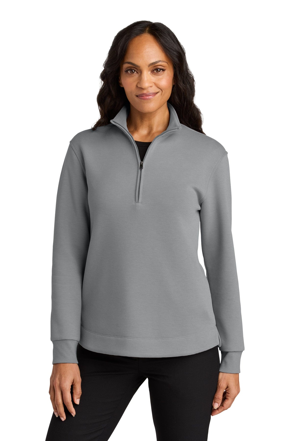 Port Authority Sweatshirts/Fleece XS / Gusty Grey Port Authority® Women's Wearever Signature Double Pique 1/4-Zip LK210