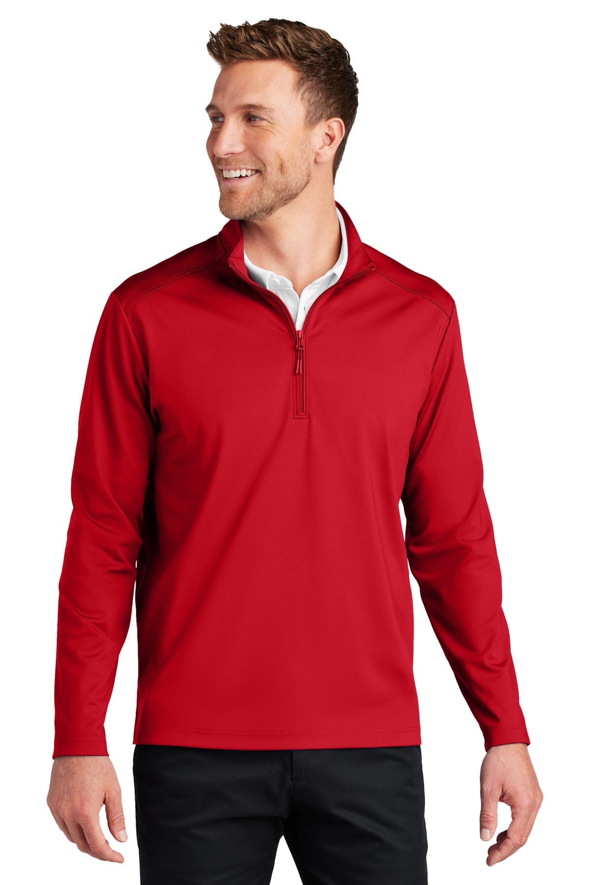 Port Authority Sweatshirts/Fleece M / Rich Red Port Authority K880: C-FREE Double Knit 1/4-Zip