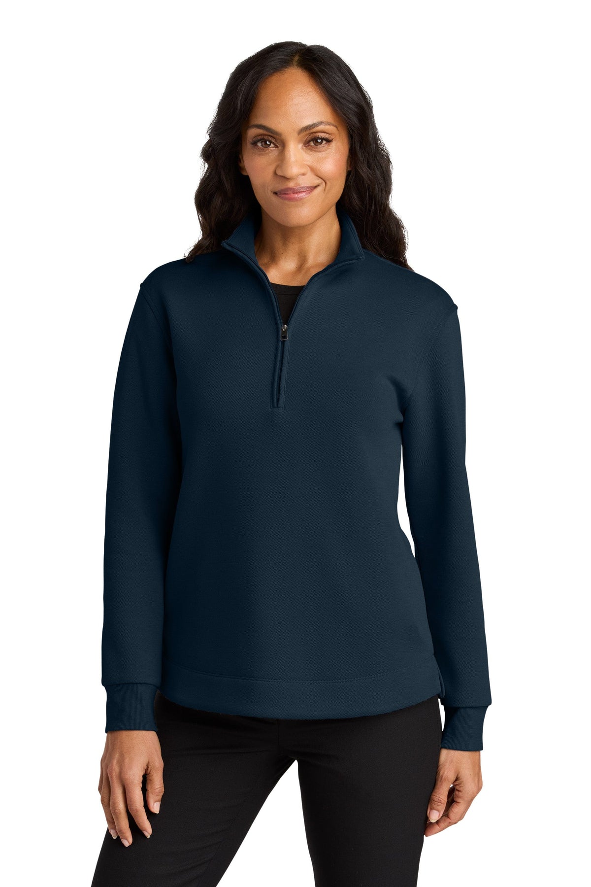 Port Authority Sweatshirts/Fleece XS / River Blue Navy Port Authority® Women's Wearever Signature Double Pique 1/4-Zip LK210