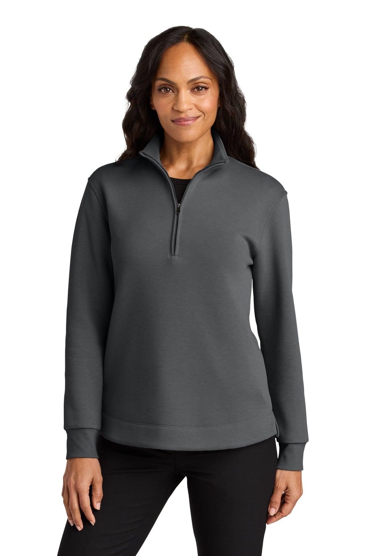 Port Authority Sweatshirts/Fleece XS / Storm Grey Port Authority® Women's Wearever Signature Double Pique 1/4-Zip LK210