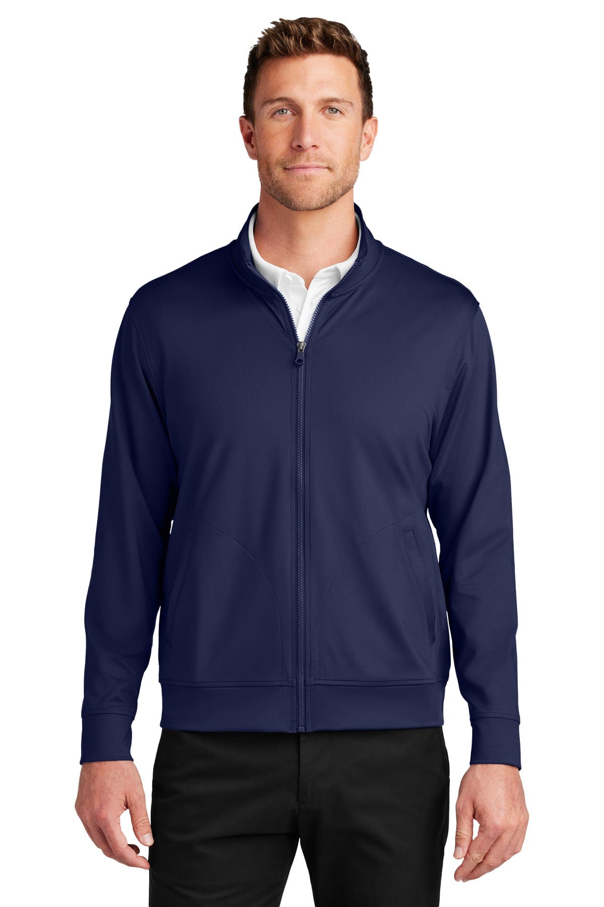 Port Authority Sweatshirts/Fleece L / True Navy Port Authority ®  C-FREE ®  Double Knit Full-Zip K881