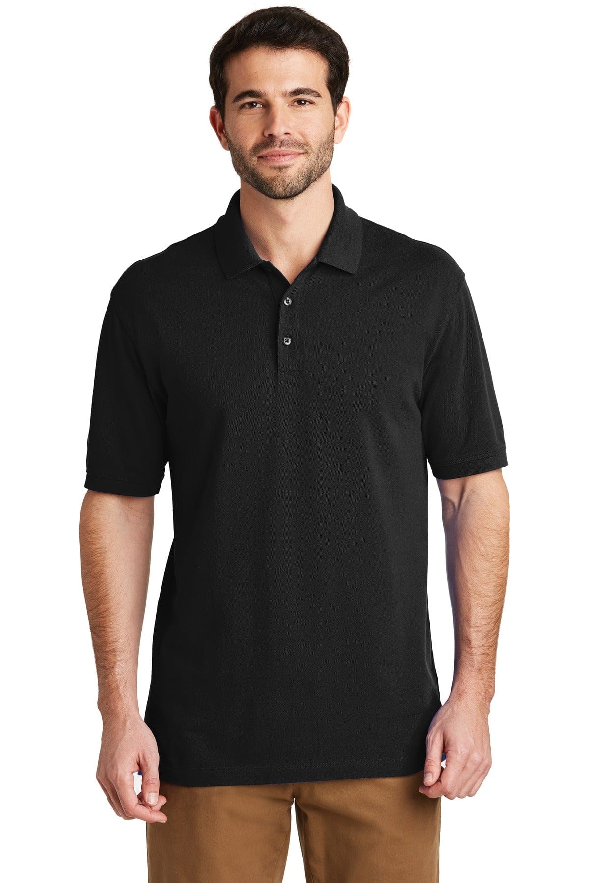 Port Authority Tall LT / Black Port Authority ®  Tall EZCotton ®  PoloTK8000