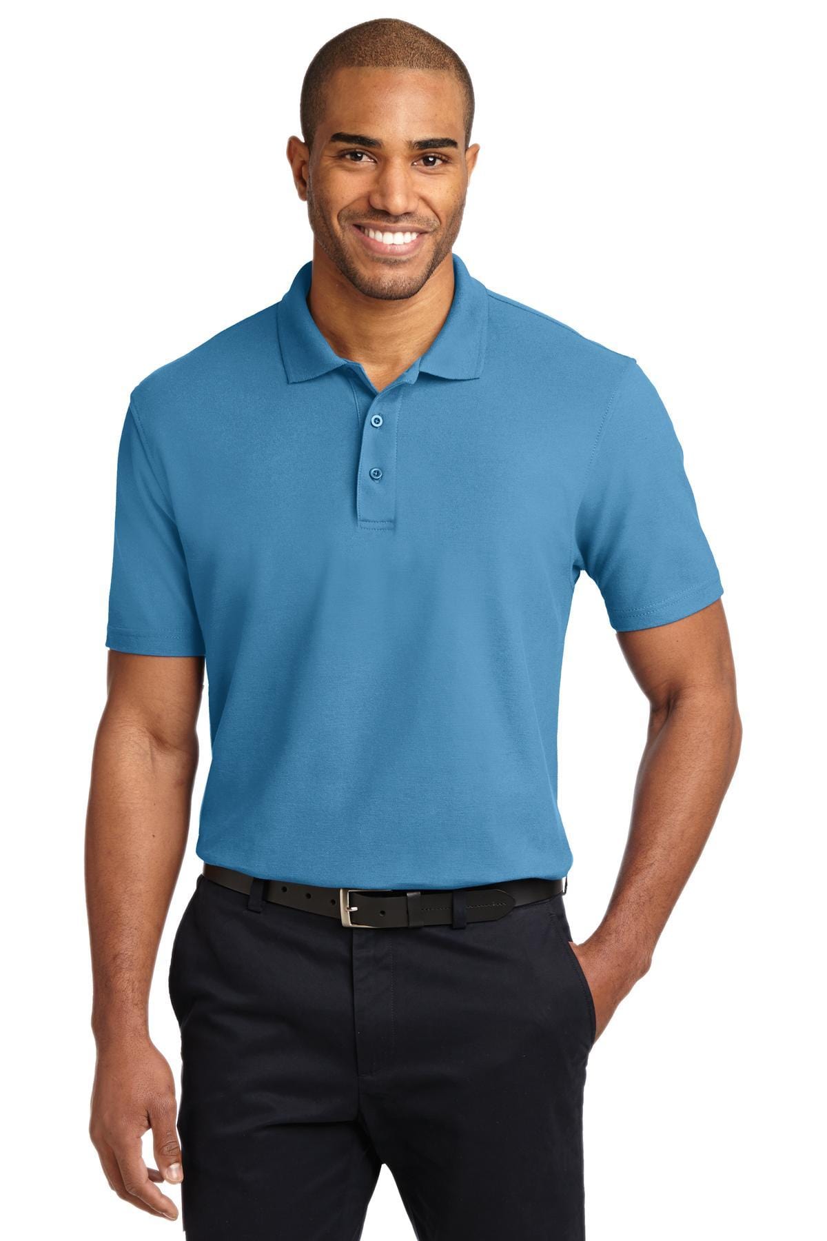 Port Authority Tall LT / Celadon Blue Port Authority ®  Tall Stain-Release Polo. TLK510