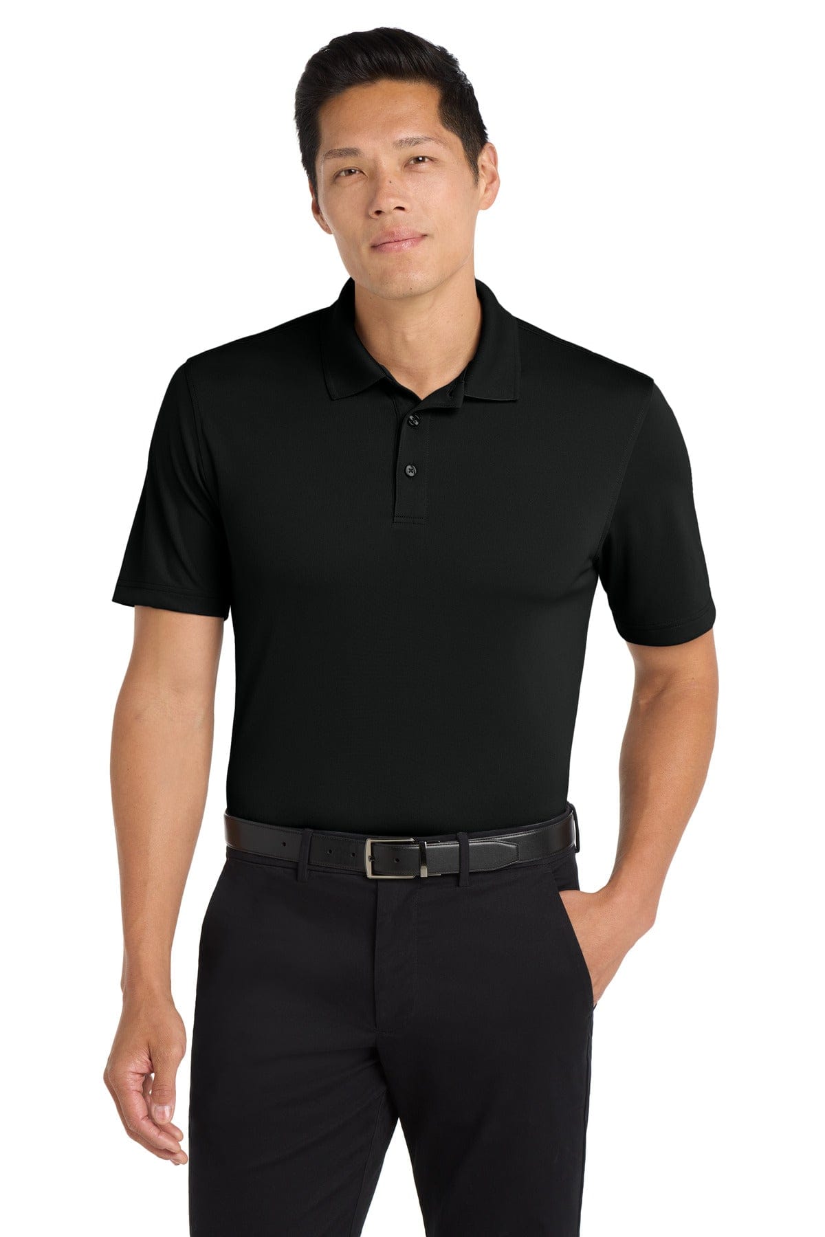Port Authority Tall Dry Zone UV Micro-Mesh Polo TLK110 in Deep Black
