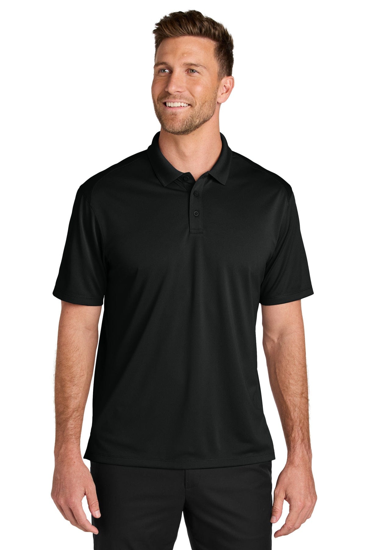 Port Authority Tall Wearever Performance Pique Polo TLK240 in Deep Black