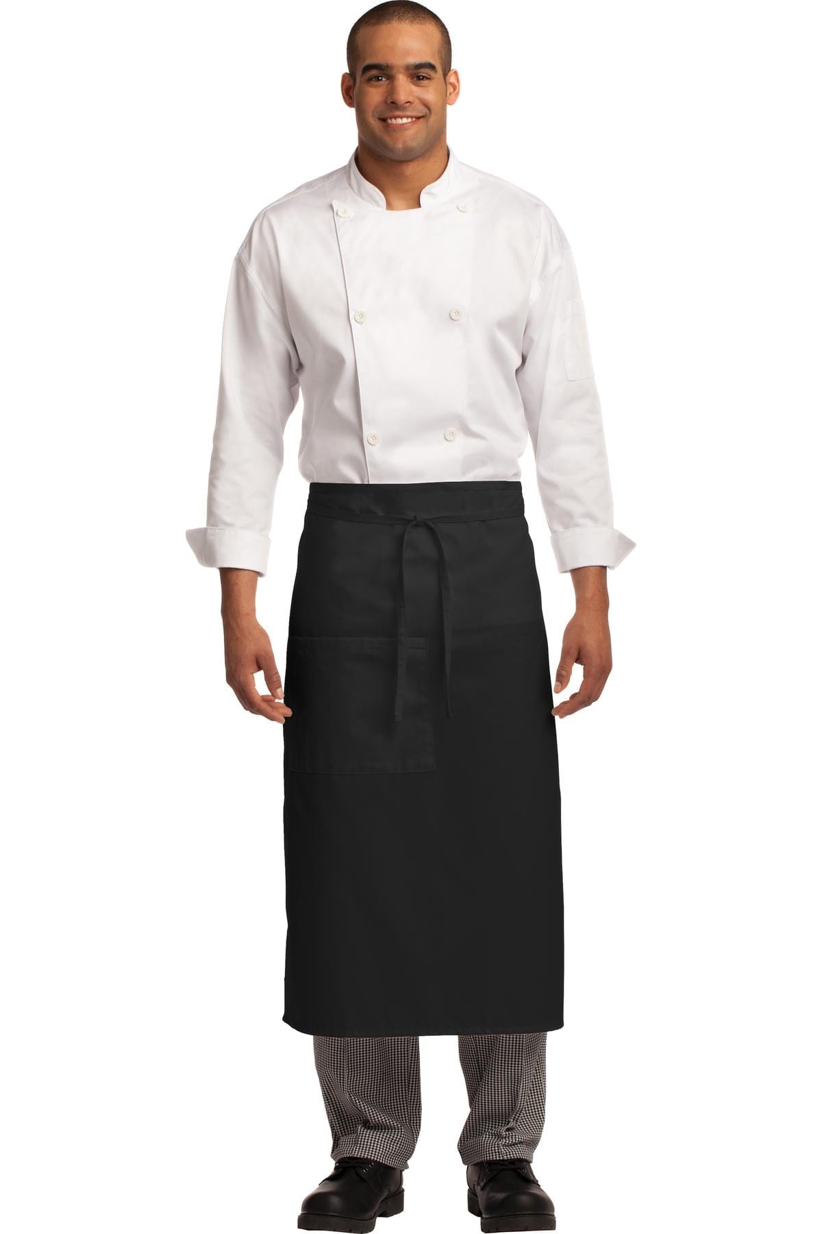 Port Authority Workwear OSFA / Black Port Authority A701: Easy Care Full Bistro Apron with Stain Release