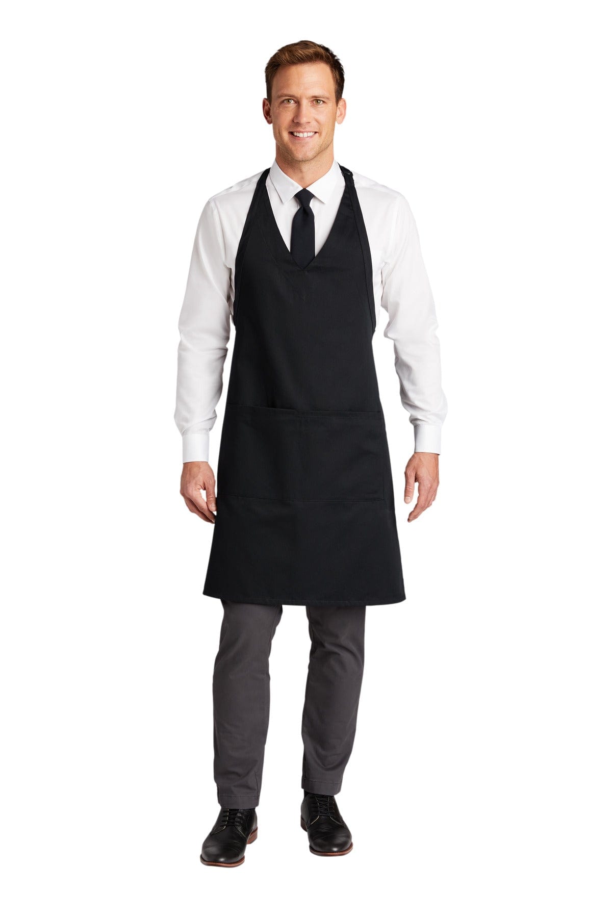 Port Authority Workwear OSFA / Black Port Authority ®  Easy Care Tuxedo Apron with Stain Release. A704