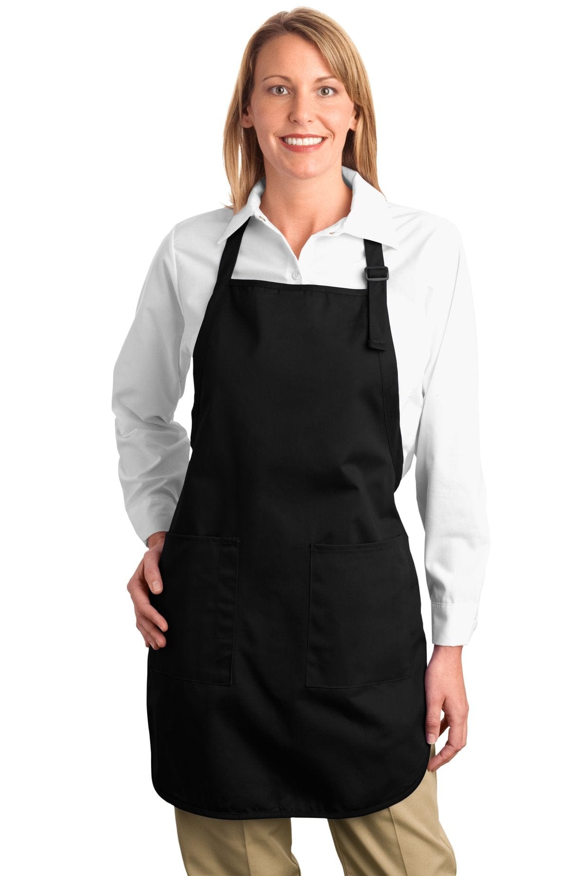 Port Authority Workwear OSFA / Black Port Authority ®  Full-Length Apron with Pockets.  A500