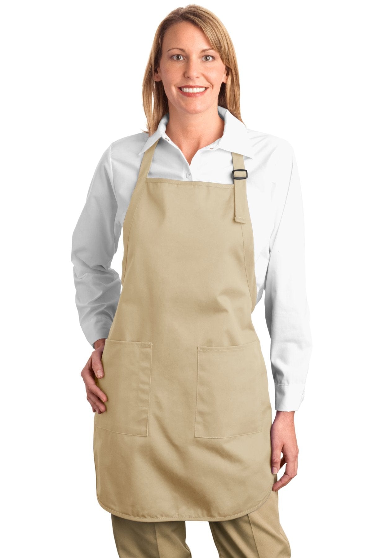 Port Authority Workwear OSFA / Stone Port Authority ®  Full-Length Apron with Pockets.  A500