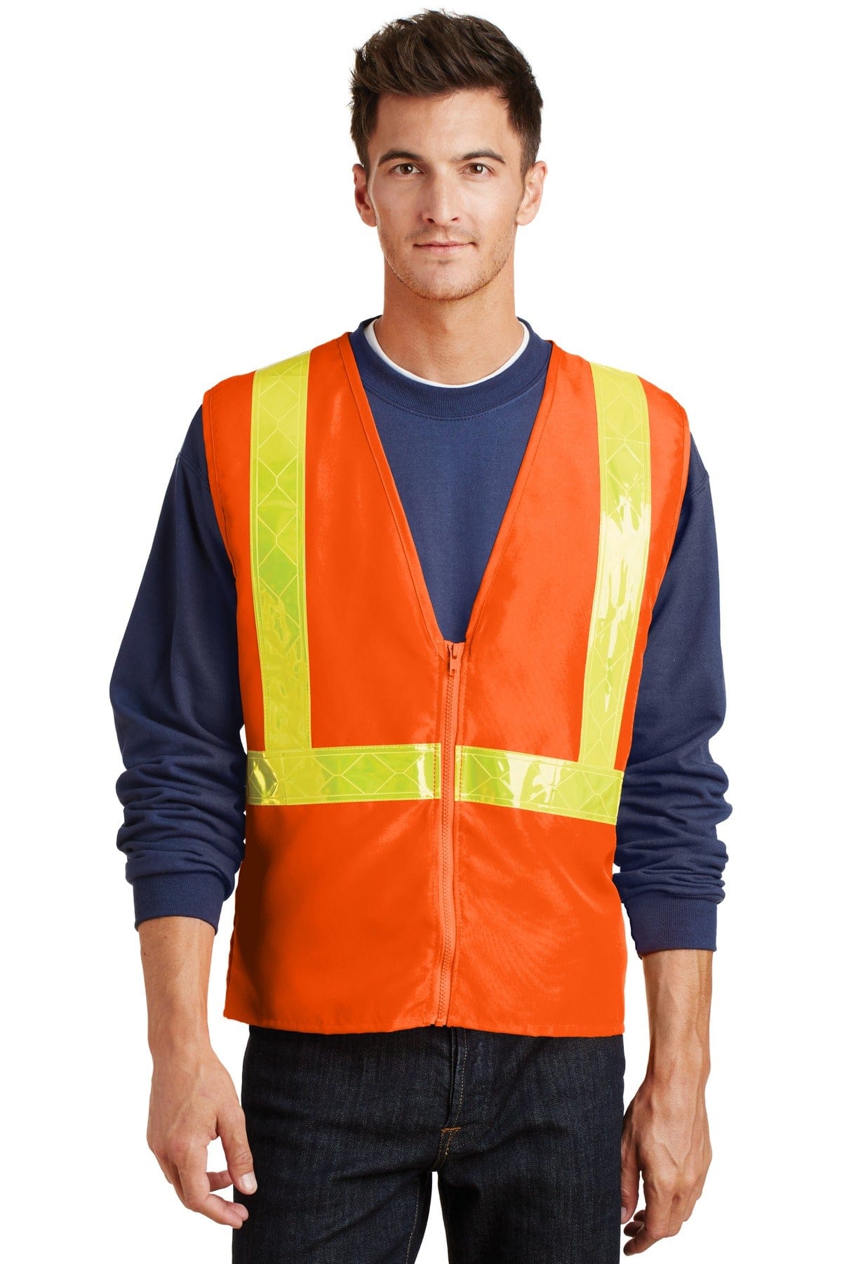 Port Authority Workwear S/M / Safety Orange/ Reflective Port Authority ®  Enhanced Visibility Vest.  SV01