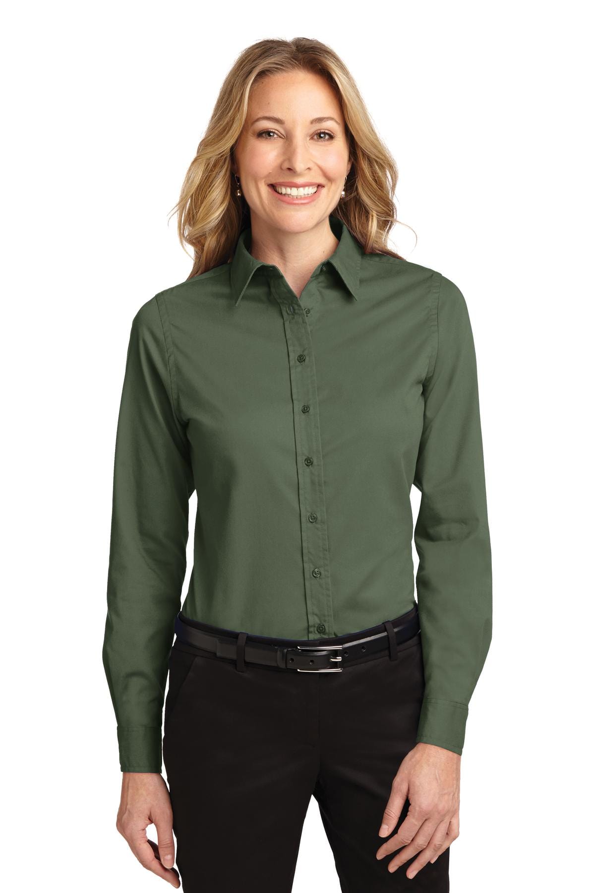 Port Authority Woven Shirts 3XL / Clover Green Port Authority ®  Ladies Long Sleeve Easy Care Shirt.  L608, Traditional Colors