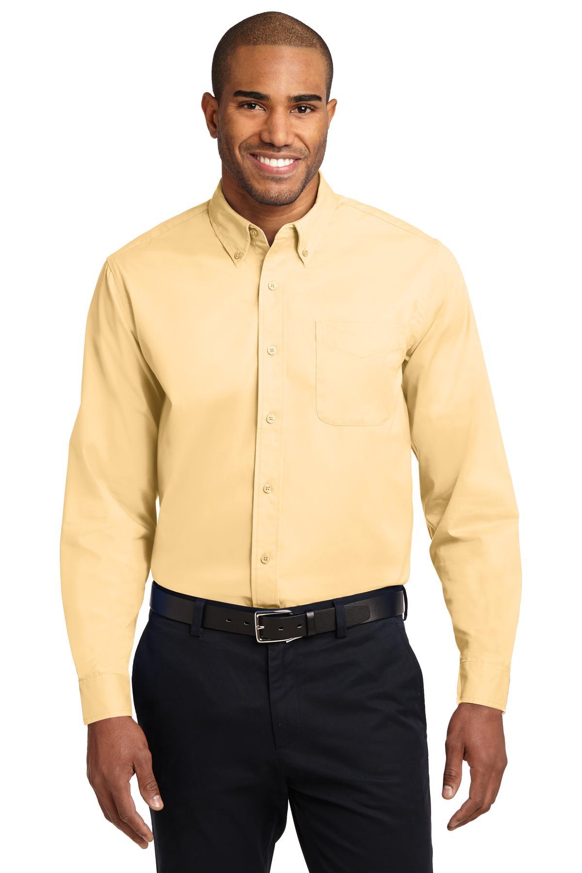 Port Authority Woven Shirts 3XLT / Yellow Port Authority ®  Tall Long Sleeve Easy Care Shirt.  TLS608, Basic Colors