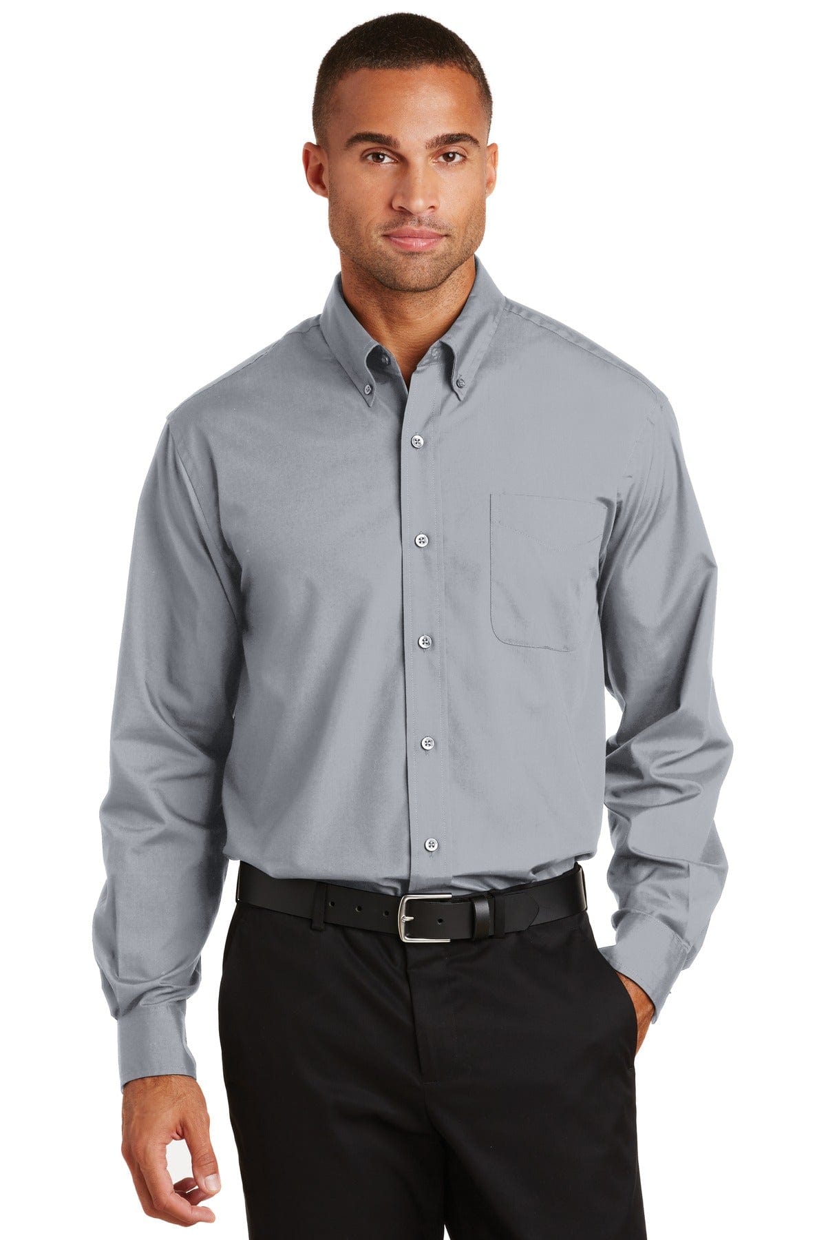 Port Authority Woven Shirts 4XL / Grey DISCONTINUED  Port Authority ®  Long Sleeve Value Poplin Shirt. S632