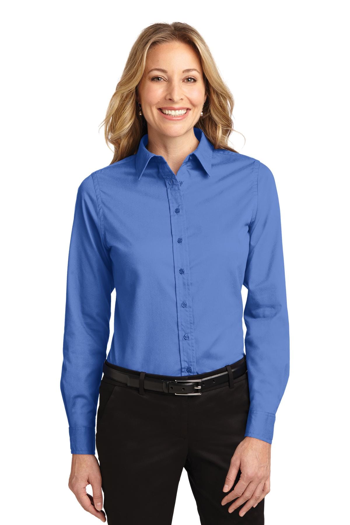Port Authority Woven Shirts 6XL / Ultramarine Blue Port Authority ®  Ladies Long Sleeve Easy Care Shirt.  L608, Extended Colors