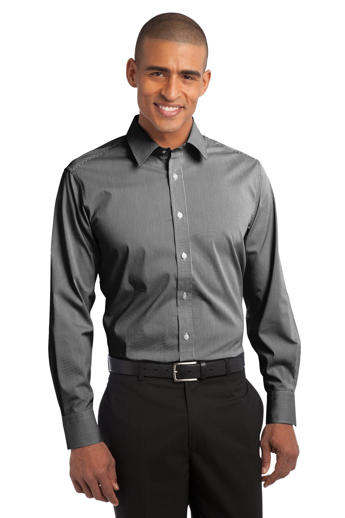 Port Authority Woven Shirts DISCONTINUED  Port Authority ®  Fine Stripe Stretch Poplin Shirt. S647