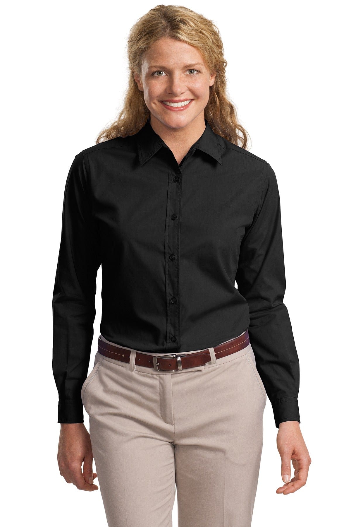 Port Authority Woven Shirts DISCONTINUED  Port Authority ®  Ladies Long Sleeve Easy Care, Soil Resistant Shirt.  L607