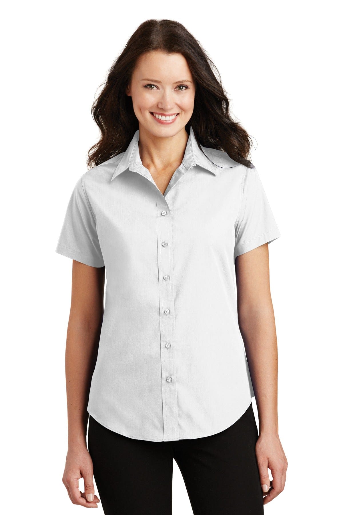 Port Authority Woven Shirts DISCONTINUED  Port Authority ®  Ladies Short Sleeve Value Poplin Shirt. L633