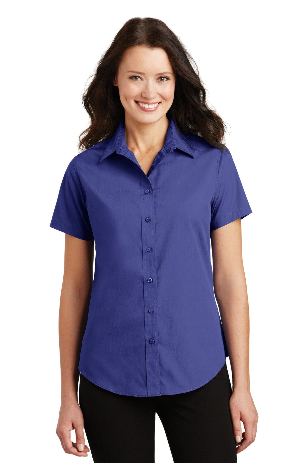 Port Authority Woven Shirts DISCONTINUED  Port Authority ®  Ladies Short Sleeve Value Poplin Shirt. L633