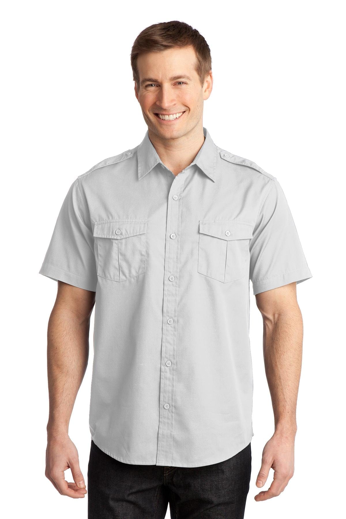 Port Authority Woven Shirts DISCONTINUED  Port Authority ®  Stain-Release Short Sleeve Twill Shirt. S648