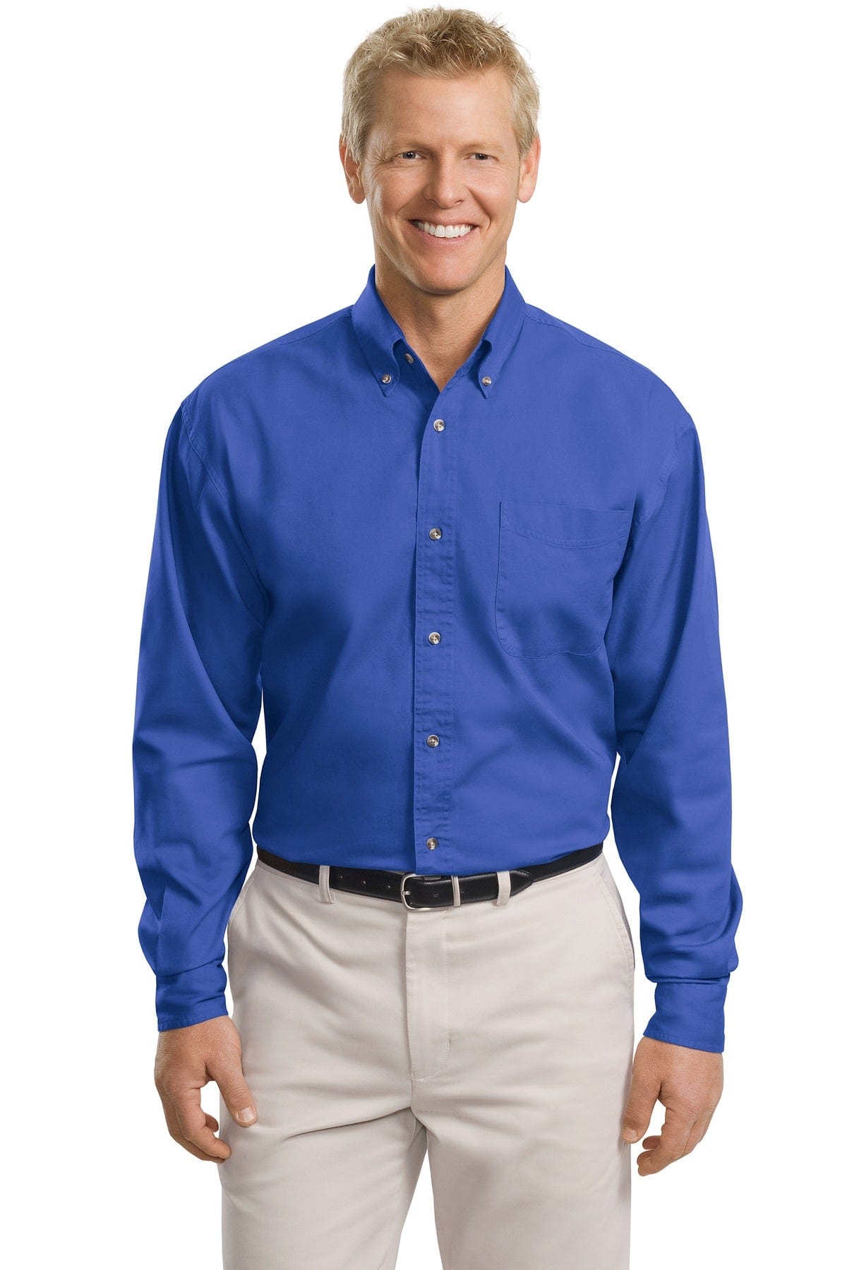 Port Authority Woven Shirts LT / Faded Blue Port Authority ®  Tall Long Sleeve Twill Shirt.  TLS600T