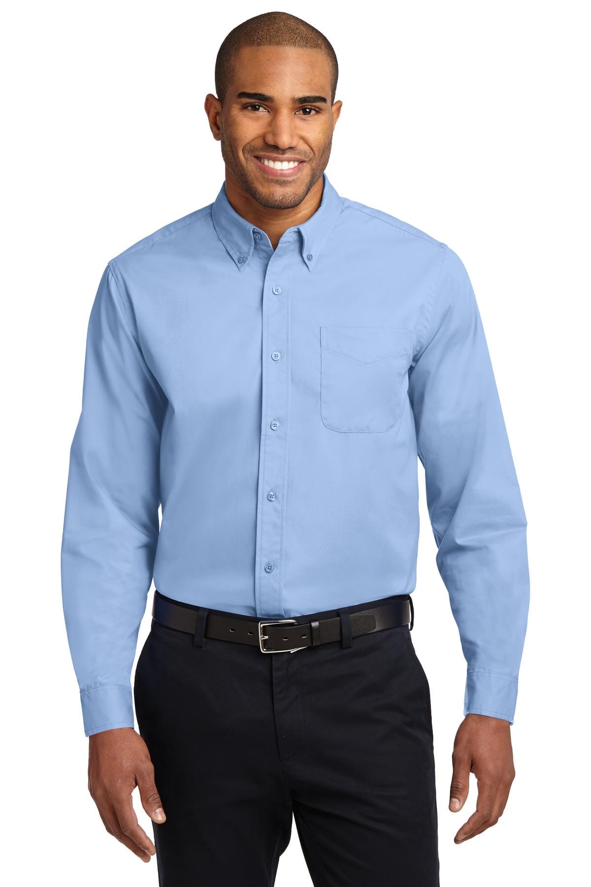 Port Authority Woven Shirts LT / Light Blue/ Light Stone Port Authority ®  Tall Long Sleeve Easy Care Shirt.  TLS608