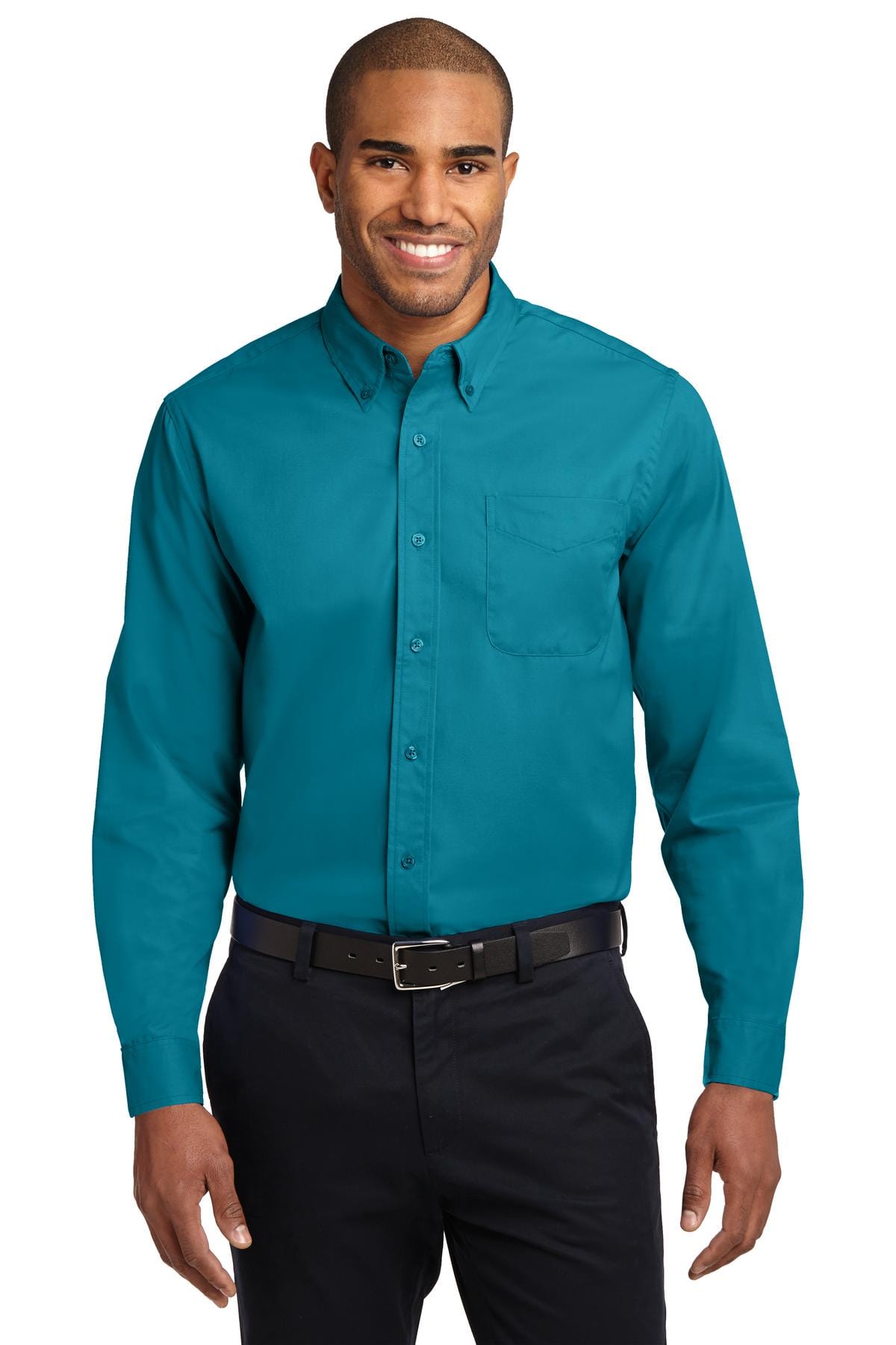 Port Authority Woven Shirts LT / Teal Green Port Authority ®  Tall Long Sleeve Easy Care Shirt.  TLS608, Basic Colors