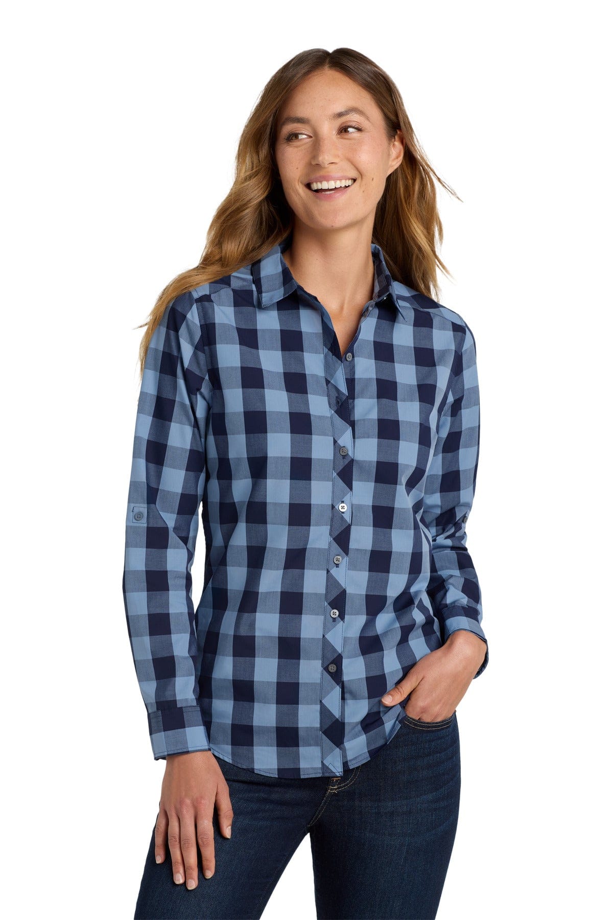 Port Authority Woven Shirts Port Authority  ®  Ladies Everyday Plaid Shirt. LW670