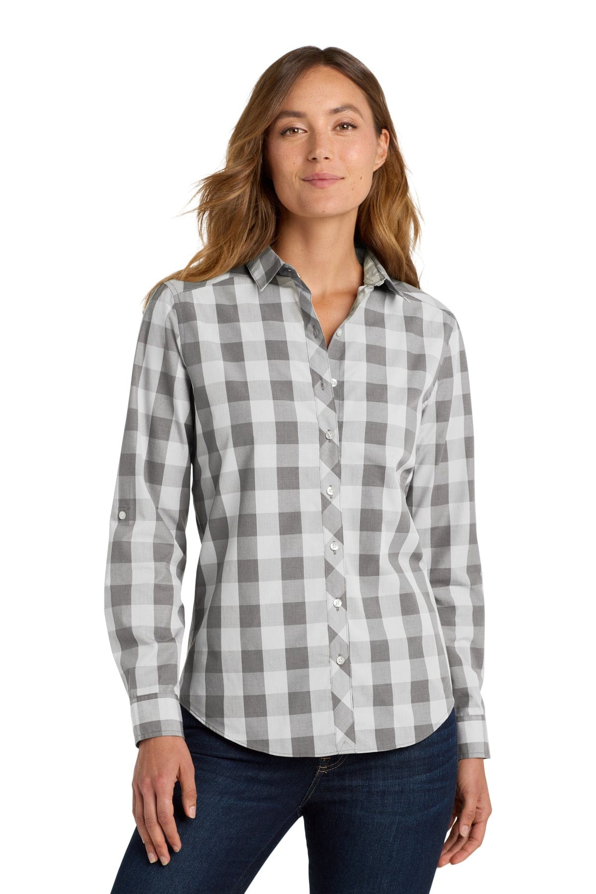 Port Authority Woven Shirts Port Authority  ®  Ladies Everyday Plaid Shirt. LW670