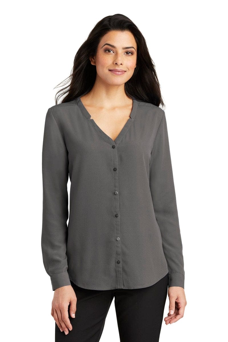 Port Authority Woven Shirts Port Authority ®  Ladies Long Sleeve Button-Front Blouse. LW700