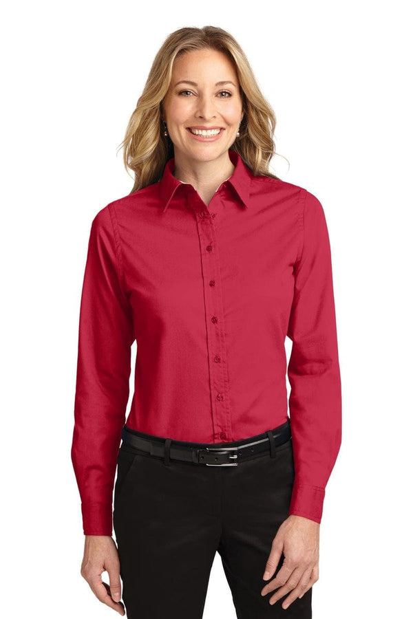 Port Authority Ladies Long Sleeve Easy Care Shirt. L608 Traditional Colors Bulkthreads Bulkthreads