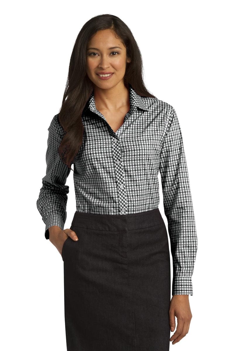 Port Authority Woven Shirts Port Authority ®  Ladies Long Sleeve Gingham Easy Care Shirt. L654