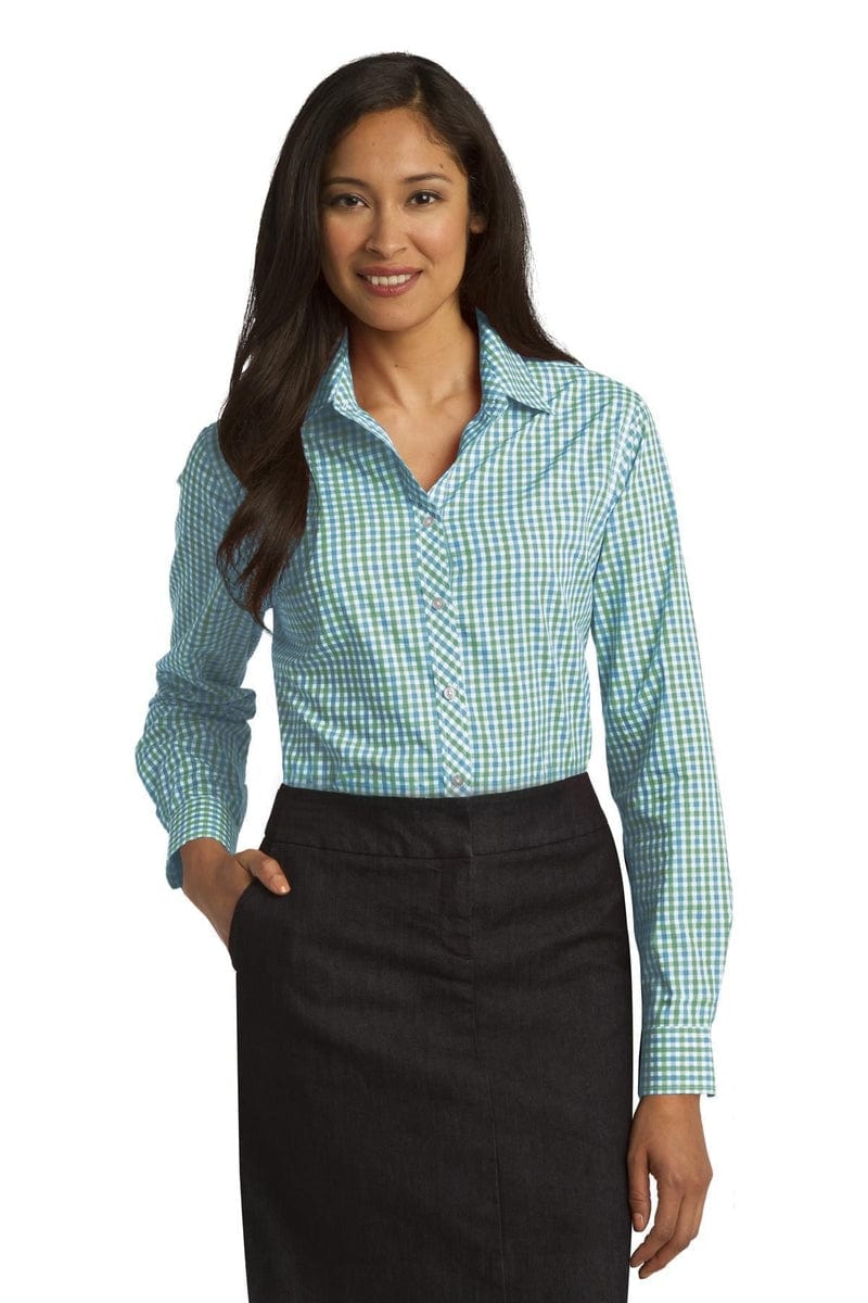 Port Authority Woven Shirts Port Authority ®  Ladies Long Sleeve Gingham Easy Care Shirt. L654