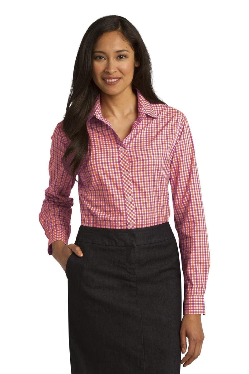 Port Authority Woven Shirts Port Authority ®  Ladies Long Sleeve Gingham Easy Care Shirt. L654