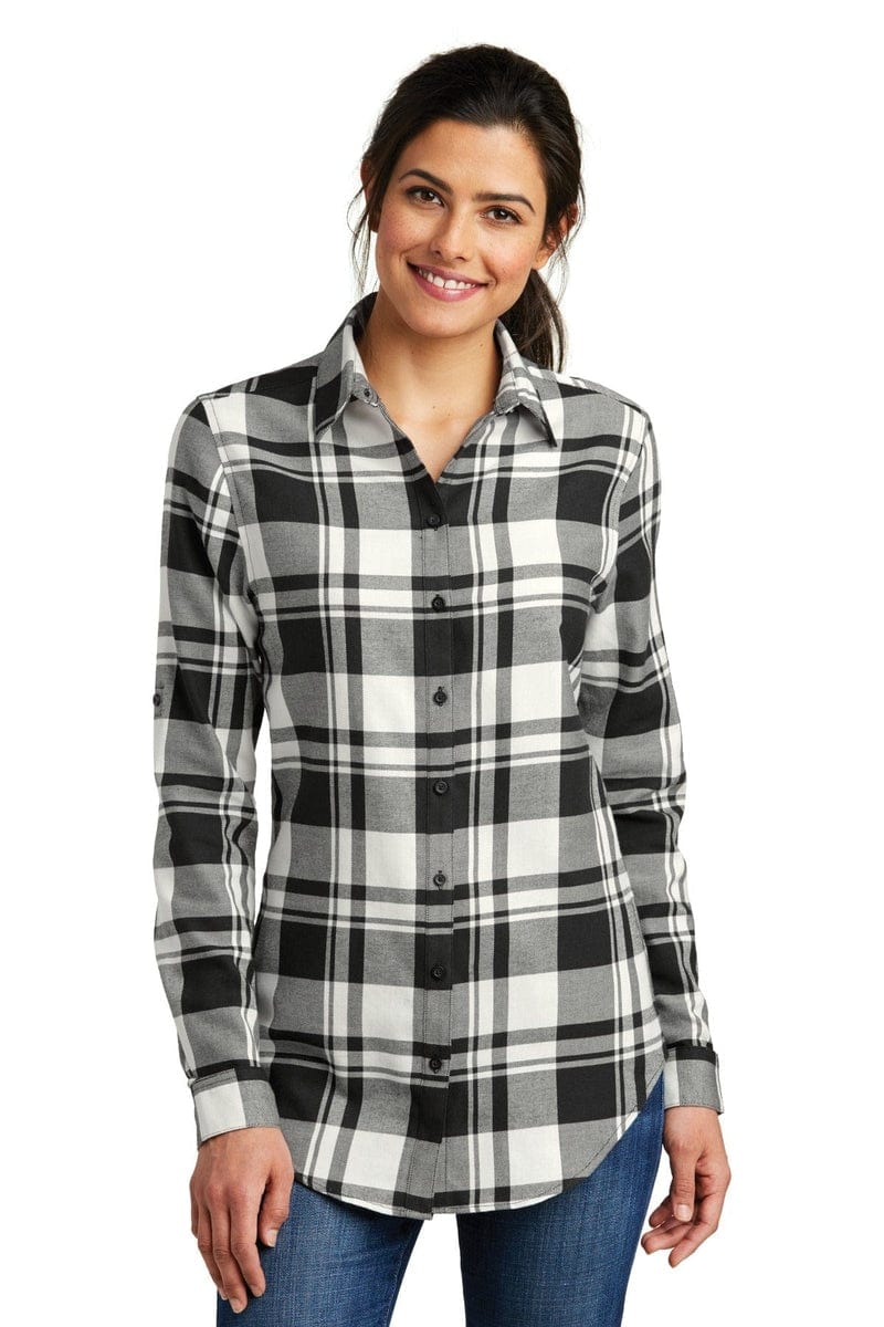 Port Authority Woven Shirts Port Authority ®  Ladies Plaid Flannel Tunic . LW668