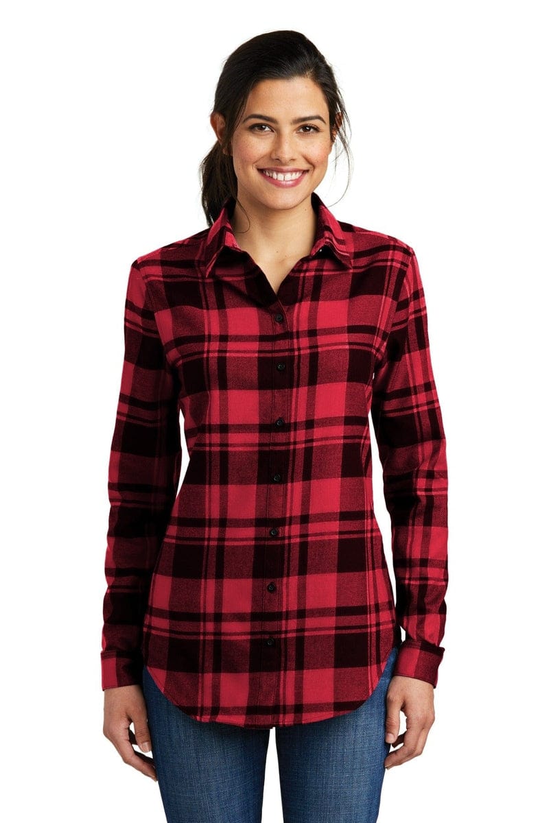 Port Authority Woven Shirts Port Authority ®  Ladies Plaid Flannel Tunic . LW668